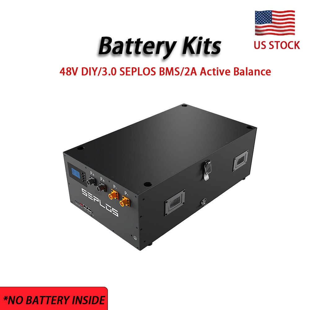 In US Stock Seplos 3.0 DIY 48V LiFePO4 Battery Pack Kit Stacked Model Built In BMS With Active Balancer