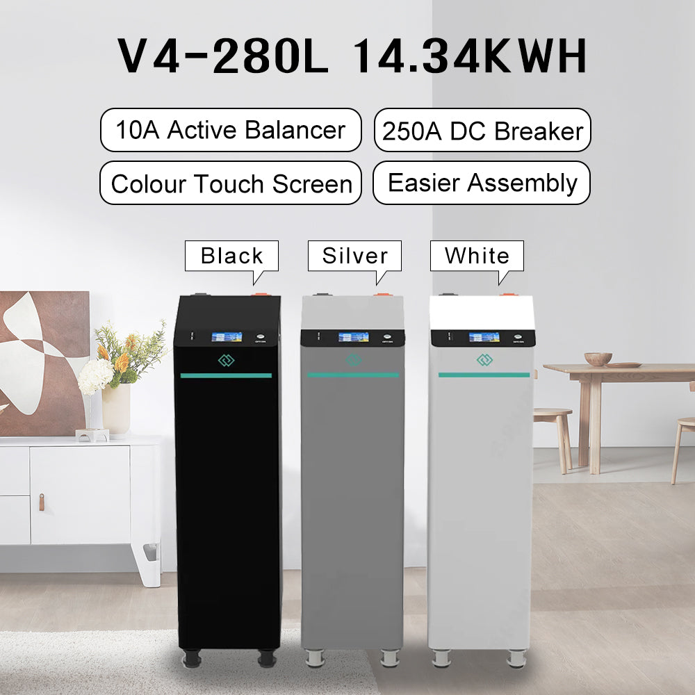 EU Stock & Free Shipping & Tax Free New Seplos V4 -48V 280Ah-320Ah LiFePO4 Battery Pack Kit Built In BMS With Active Balancer