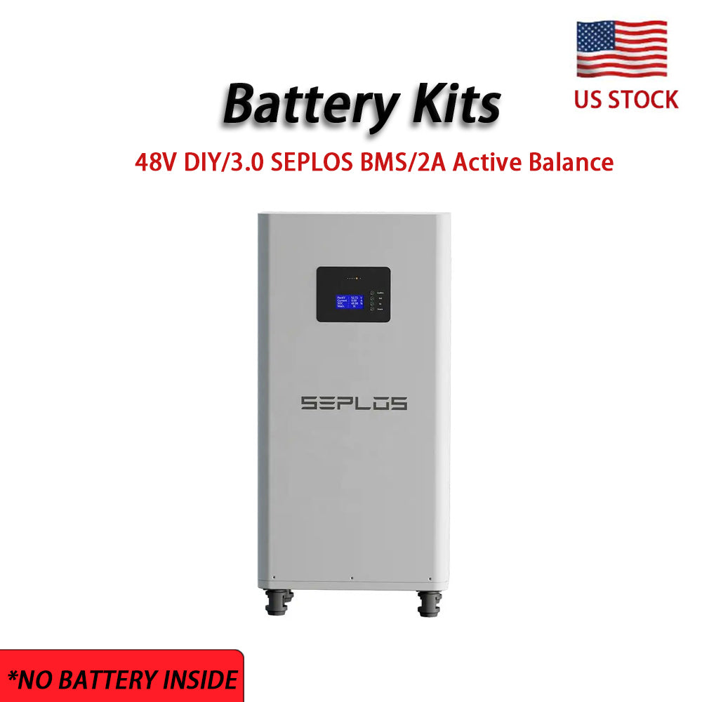 In US Stock Seplos 3.0 DIY 48V LiFePO4 Battery Battery Pack Kit Vertical Model Built In BMS With Active Balancer