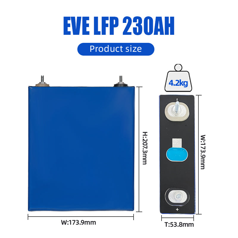 EVE 230Ah LiFePO4 Battery Free Shipping Grade A Over 6000 Cycles