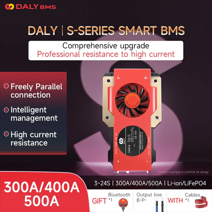 DALY 250A 300A 400A 500A Smart BMS WITH NTC 3S to 24S S Series