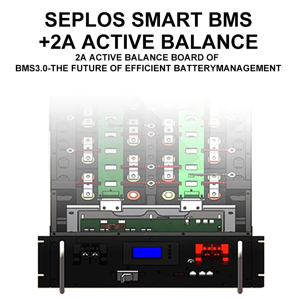 EU Stock & Free Shipping & Tax Free Seplos 3.0 DIY 48V LiFePO4 Battery Pack Kit Stack Model with Built-in BMS with Active Balancer