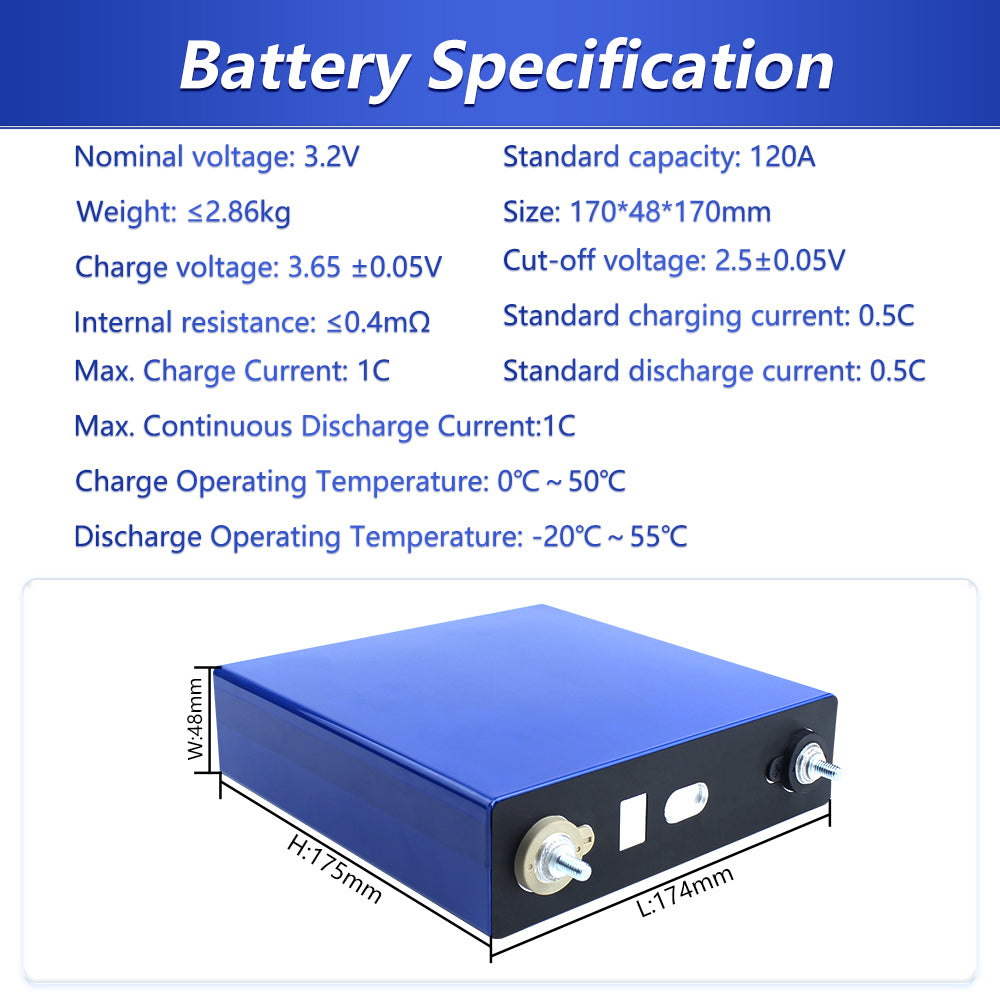 HIGEEN 120Ah LiFePO4 Battery Grade A Reliable Energy Storage for Solar RV and Off-Grid Use