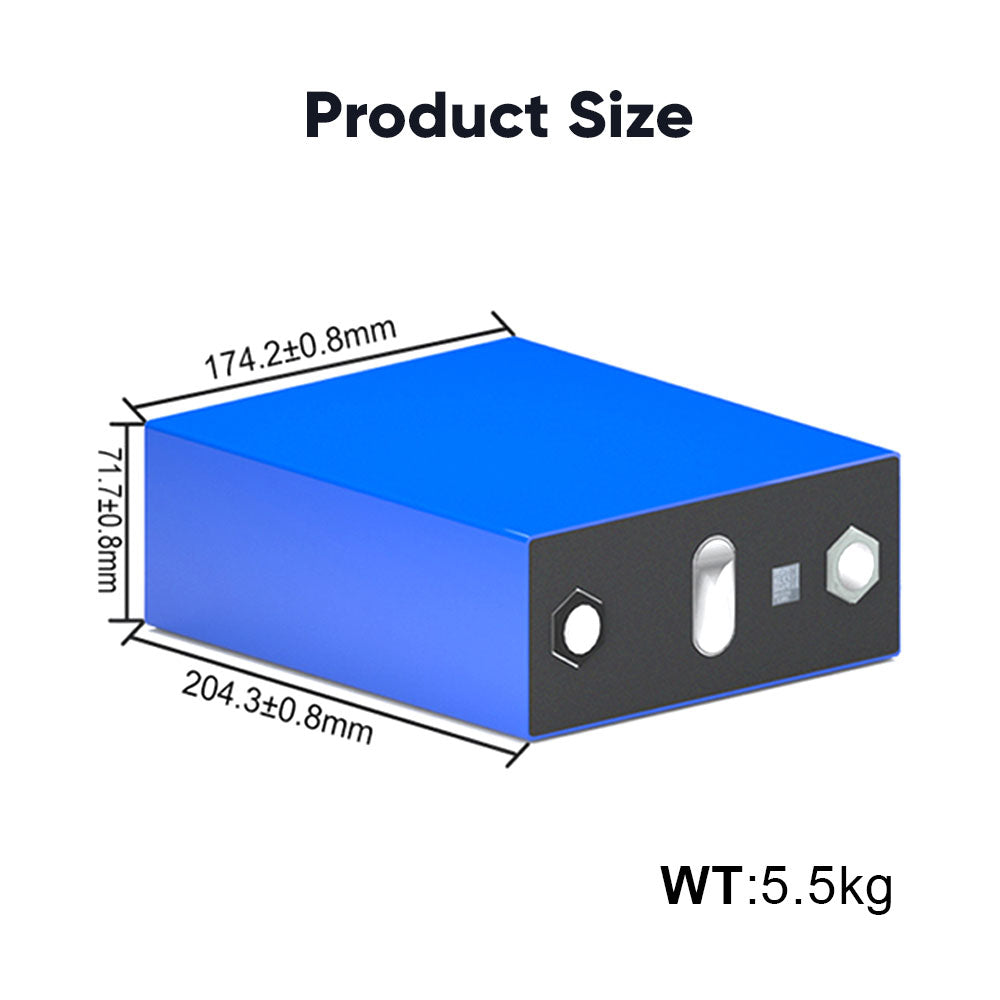 3.2V 280Ah Semi-solid State Lithium Battery Grade A Over 12000 Cycles