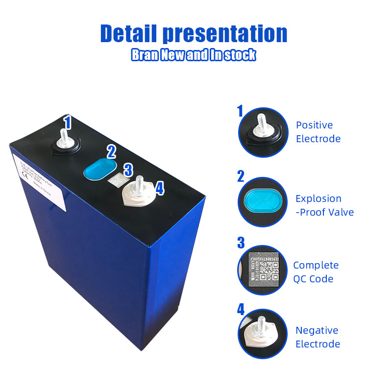 EU STOCK LiFePo4 EVE 3.2V 304Ah Cells Grade A Rechargeable Battery for DIY 12V 24V 48V 72V Pack