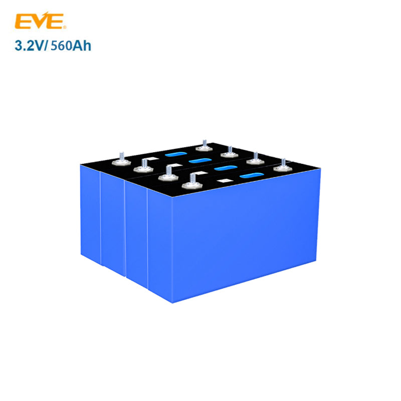 New EVE 560Ah MB56 3.2V 3.65V Prismatic Cell LifePO4 Battery Cells 12000cycle For 12V 48V Battery Pack Solar Home
