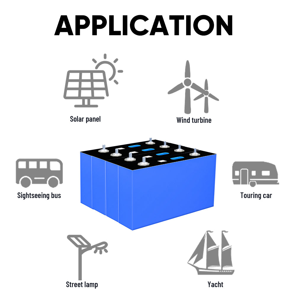 New EVE 560Ah MB56 3.2V 3.65V Prismatic Cell LifePO4 Battery Cells 12000cycle For 12V 48V Battery Pack Solar Home