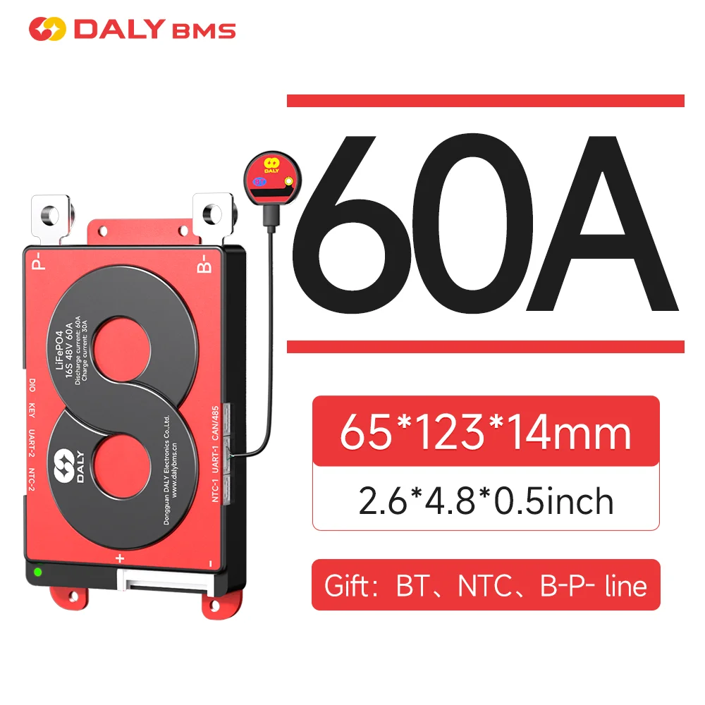 DALY 40A 60A 100A Smart BMS WITH NTC 3S to 24S K Series