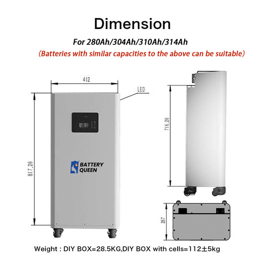 EU Stock & Free Shipping & Tax Free DIY 48V LiFePO4 Battery Pack Kit Vertical Model Built In BMS No Active Balancer