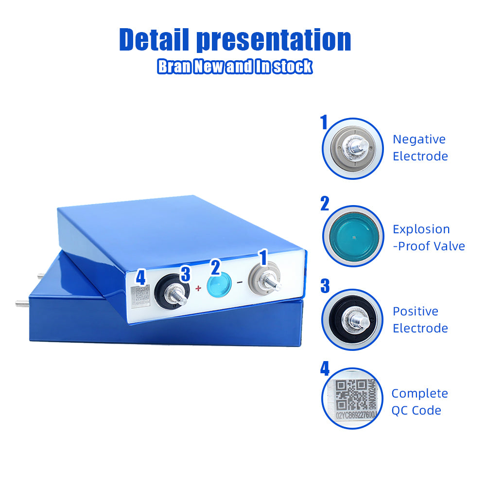 EU Stock & Free Shipping & Tax Free EVE 105AH LiFePO4 Battery Grade A New Original Cells For Solar Energy Storage System