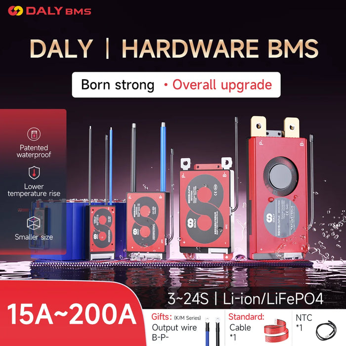DALY 100A 150A 200A Hardware BMS WITH NTC K&M Series