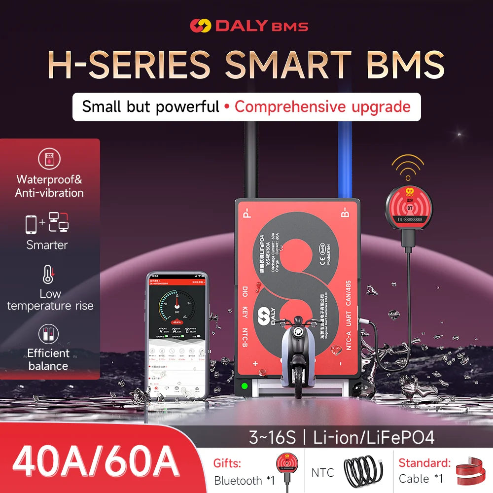 DALY 40A 60A Smart BMS WITH NTC 3S to 16S H Series