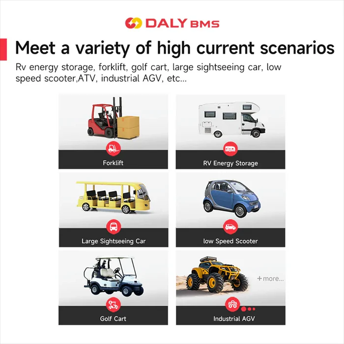 DALY 250A 300A 400A 500A Smart BMS WITH NTC 3S to 24S S Series