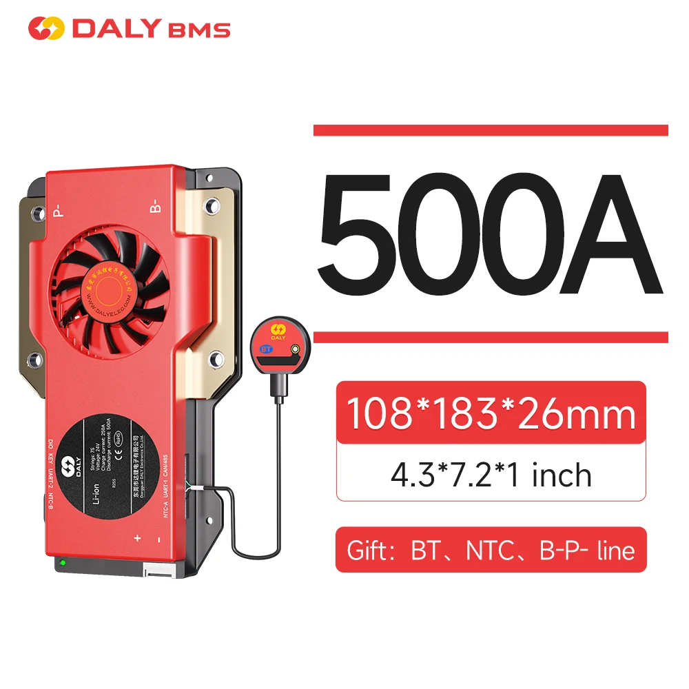 DALY 250A 300A 400A 500A Smart BMS WITH NTC 3S to 24S S Series