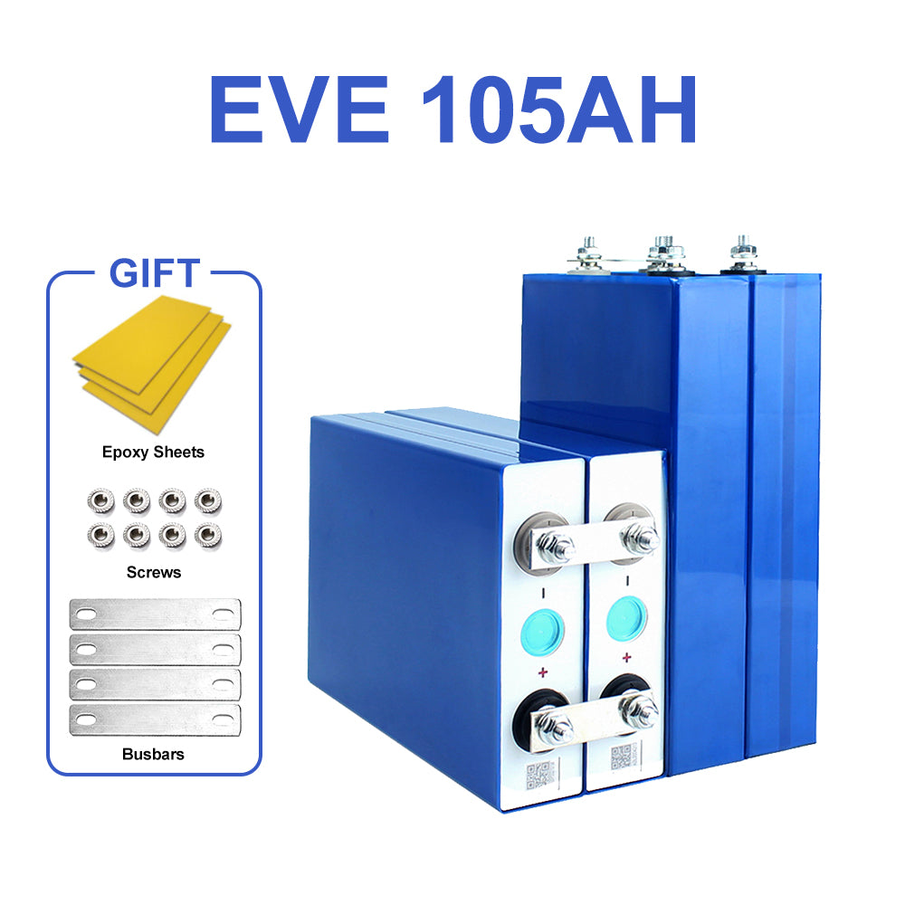 EVE 105AH LiFePO4 Battery Grade A EU Stock New Original Cells For Solar Energy Storage System