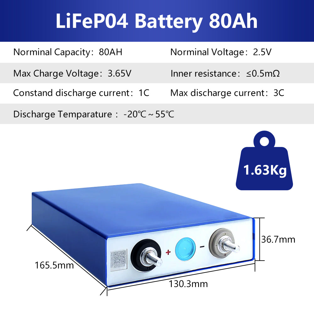 EVE 80Ah LiFePO4 Battery DIY for Engine Starting Electric Bicycle