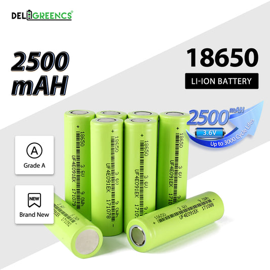 100% original 18650 battery 2500mAh 3.6V lithium ion rechargeable battery suitable for toy flashlights and other tools