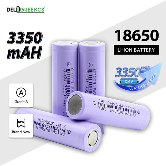 100% original 18650 battery 3350mAh 3.6V lithium ion rechargeable battery suitable for toy flashlights and other tools